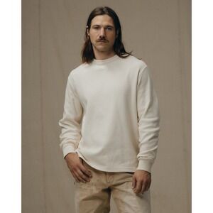 FILSON WAFFLE KNIT THERMAL CREW SAND M NWT